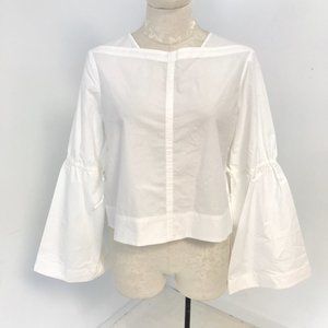 10 Crosby Derek Lam M Cotton Long Sleeve Top White